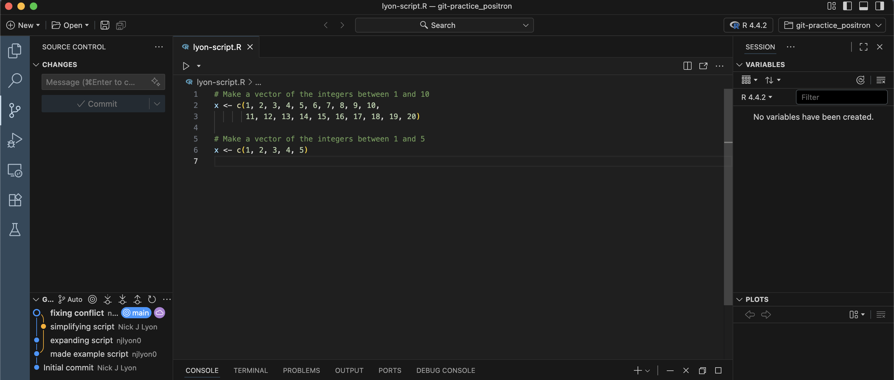 Screen capture of Positron