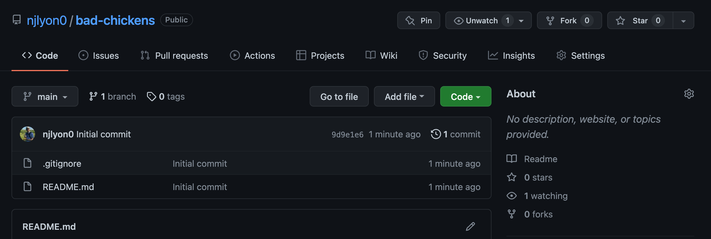 Screenshot of the top of a GitHub repository including the 'fork' button in the top right (in-line with the name of the repository)