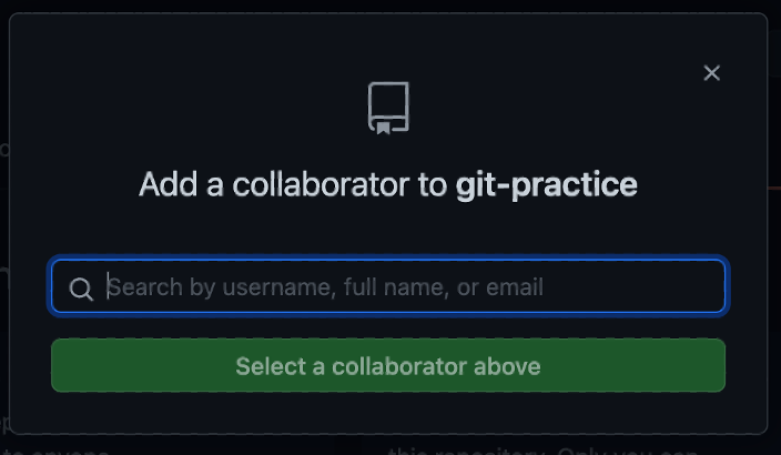 Screenshot of the dialogue box prompting the viewer to enter names or emails of people to add as collaborators