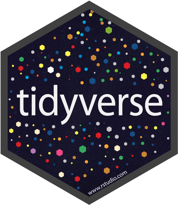 Hex logo for the Tidyverse R package